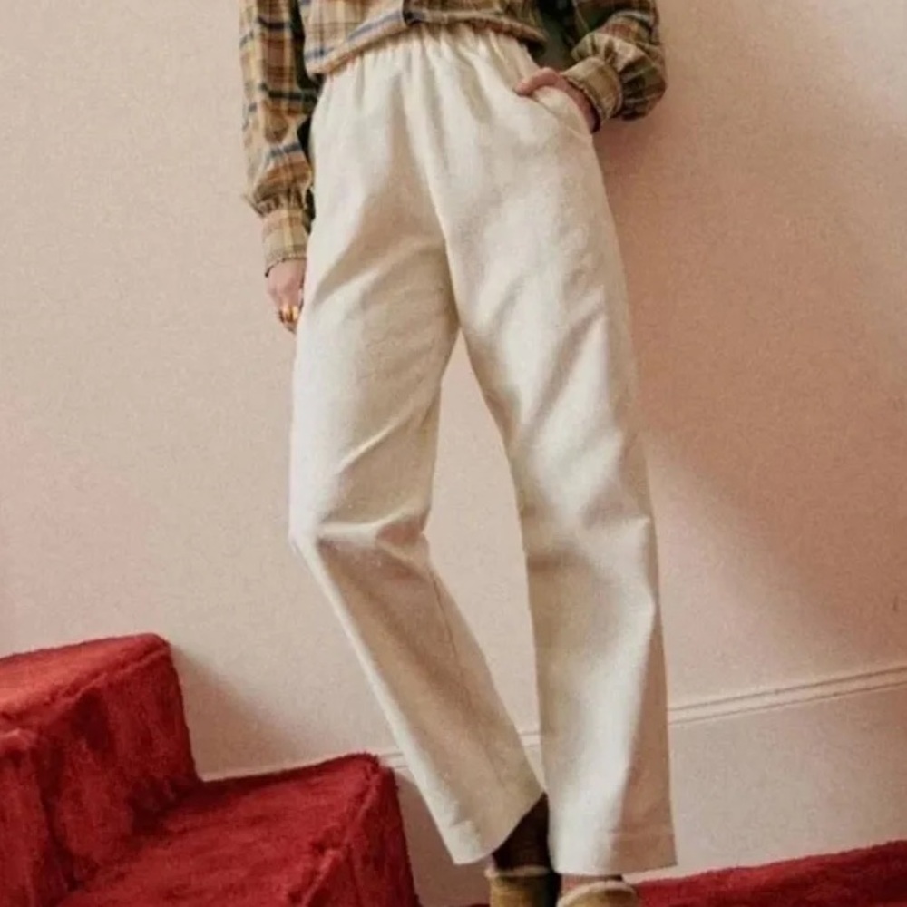 Sezane Ross Trousers Écru. - Size 40 // US 8